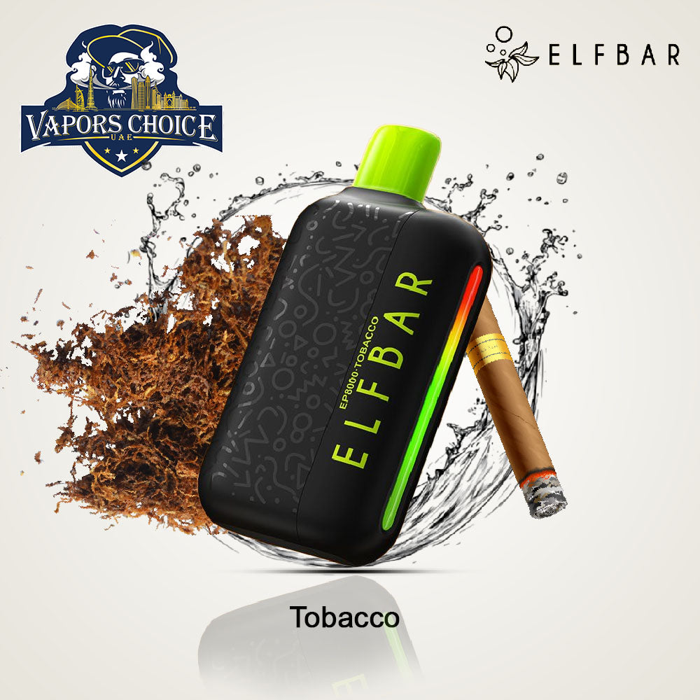 ELFBAR EP8000 (50mg) 8000 PUFFS - DISPOSABLE VAPE (Non-Rechargeable) Tobacco UAE Dubai & Al Sharjah
