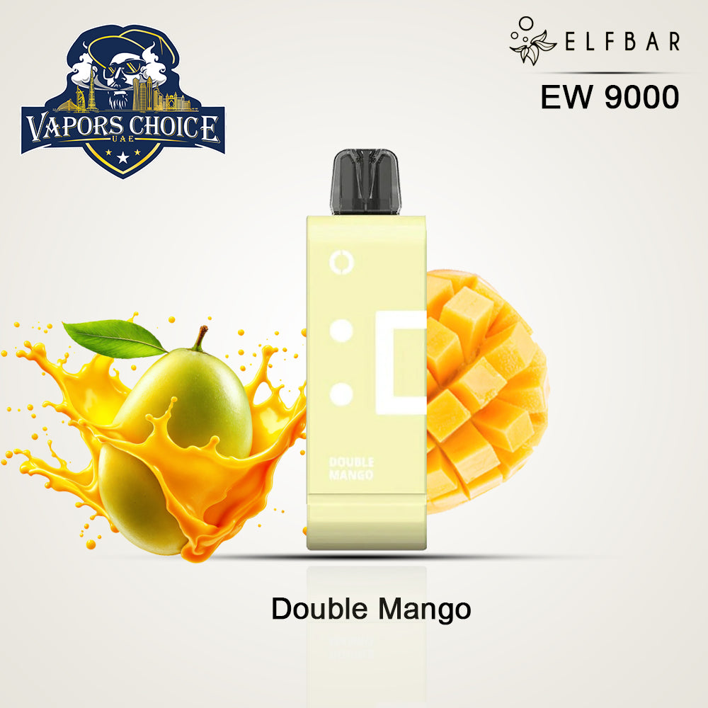 ELFBAR EW9000 (50mg) - 9000 PUFFS Disposable Pods & Kit Double Mango UAE Abu Dhabi