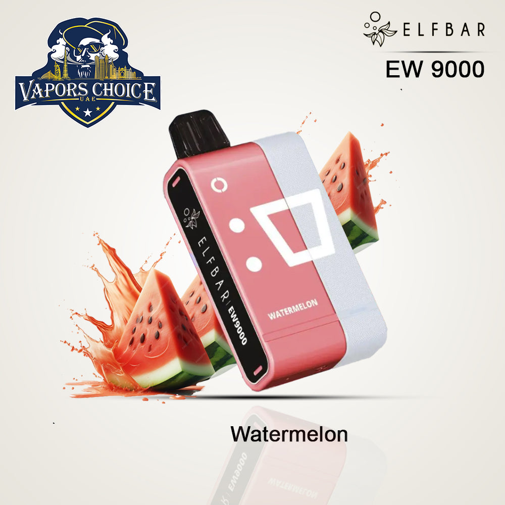 ELFBAR EW9000 (50mg) - 9000 PUFFS Disposable Pods & Kit Watermelon UAE Abu Dhabi 