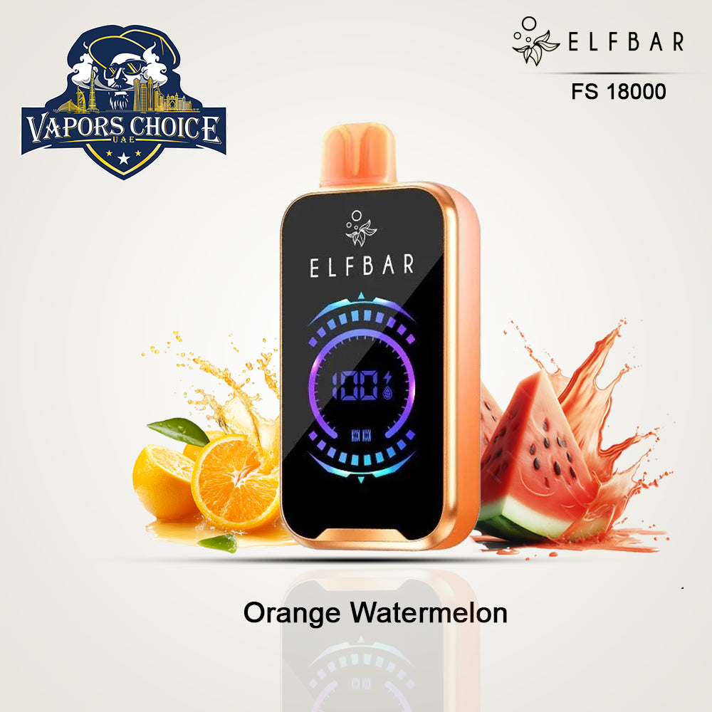 ELF BAR FS18000 PUFFS - (50mg) DISPOSABLE VAPE Orange Watermelon UAE Abu Dhabi & Dubai