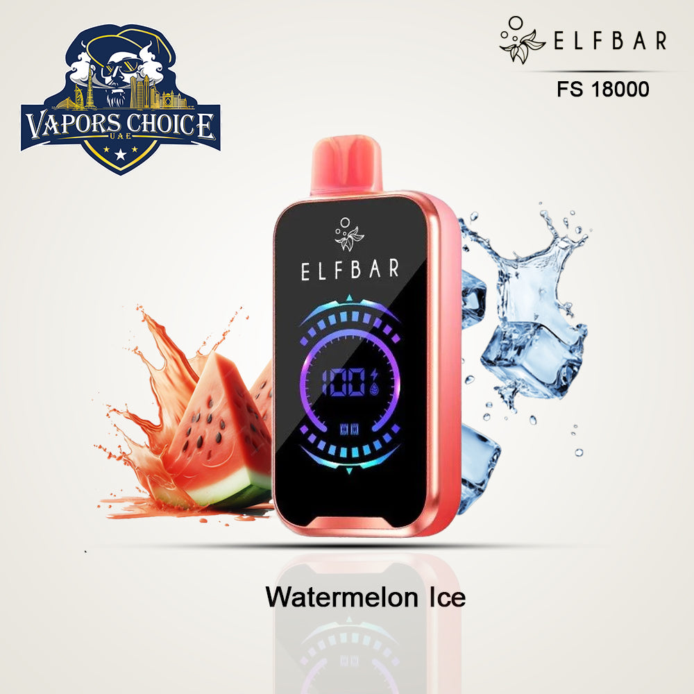 ELF BAR FS18000 PUFFS - (50mg) DISPOSABLE VAPE Watermelon Ice UAE Abu Dhabi