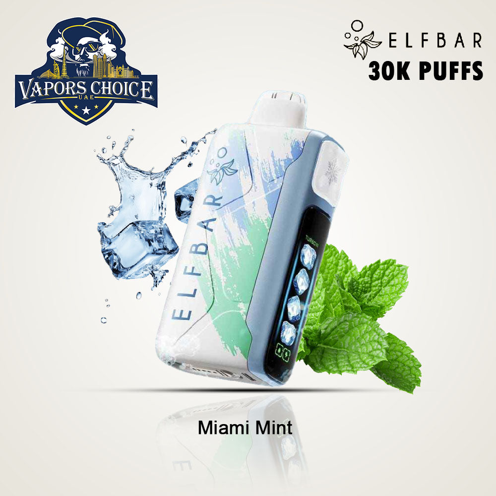 ELF BAR Ice King 30000 PUFFS Disposable Vape Miami Mint UAE Abu Dhabi