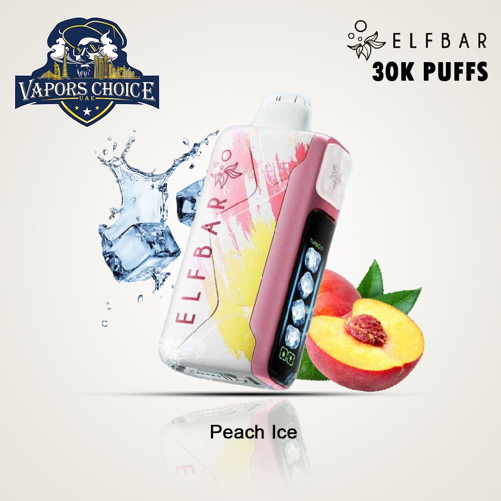 ELF BAR Ice King 30000 PUFFS Disposable Vape Peach Ice UAE Abu Dhabi