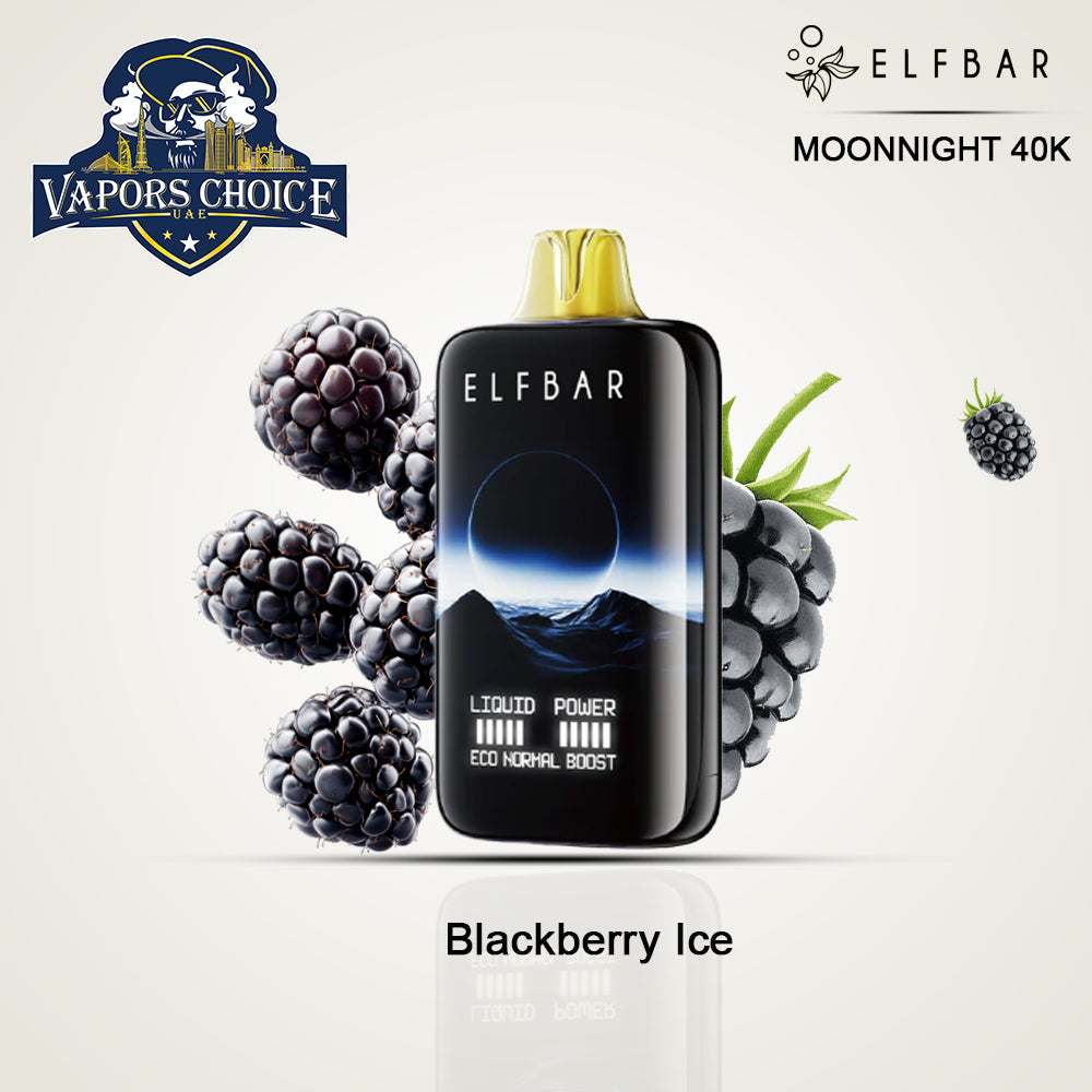 ELF BAR MOONNIGHT 40K PUFFS-DISPOSABLE VAPE Blackberry Ice UAE Abu Dhabi