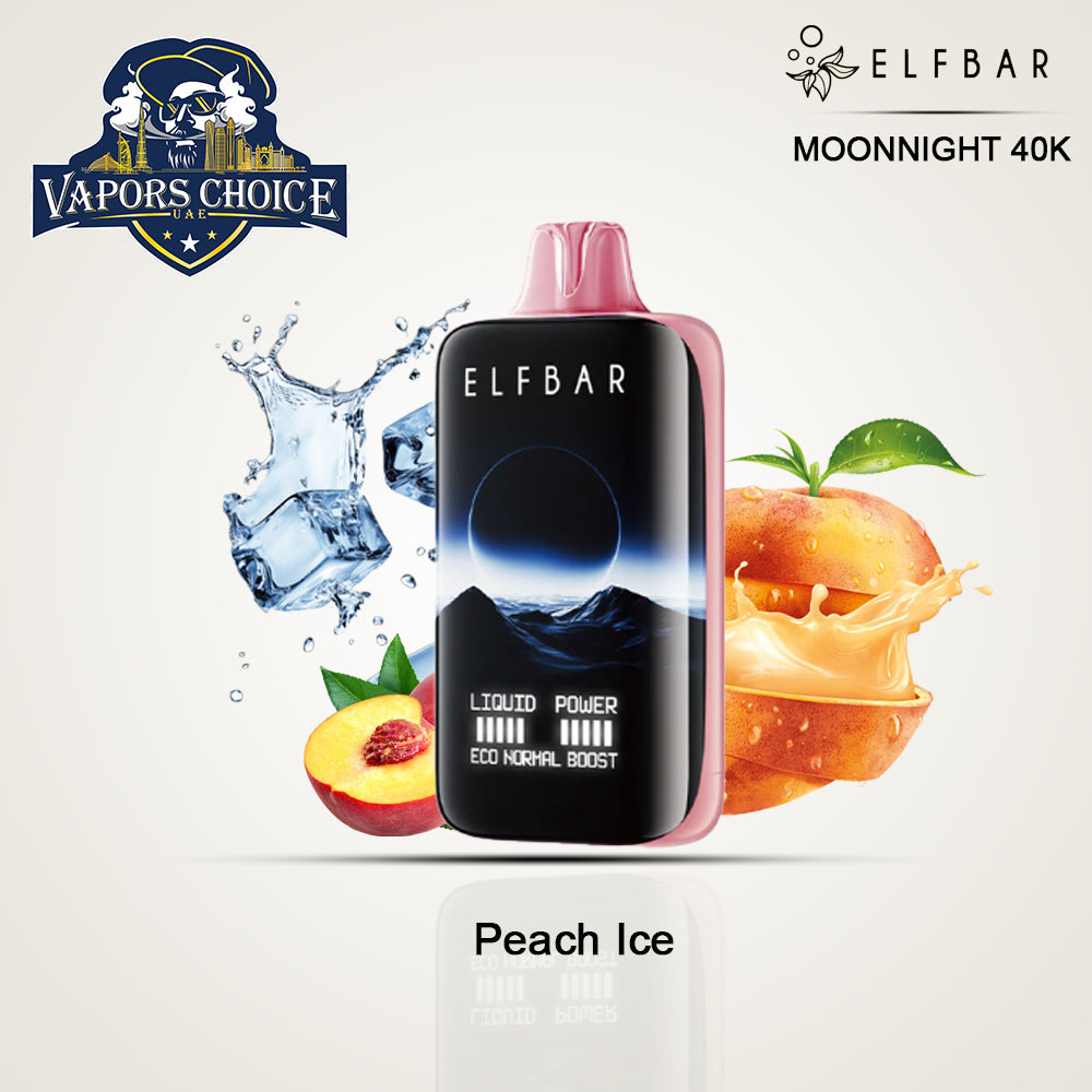 ELF BAR MOONNIGHT 40K PUFFS-DISPOSABLE VAPE Peach Ice UAE Abu Dhabi