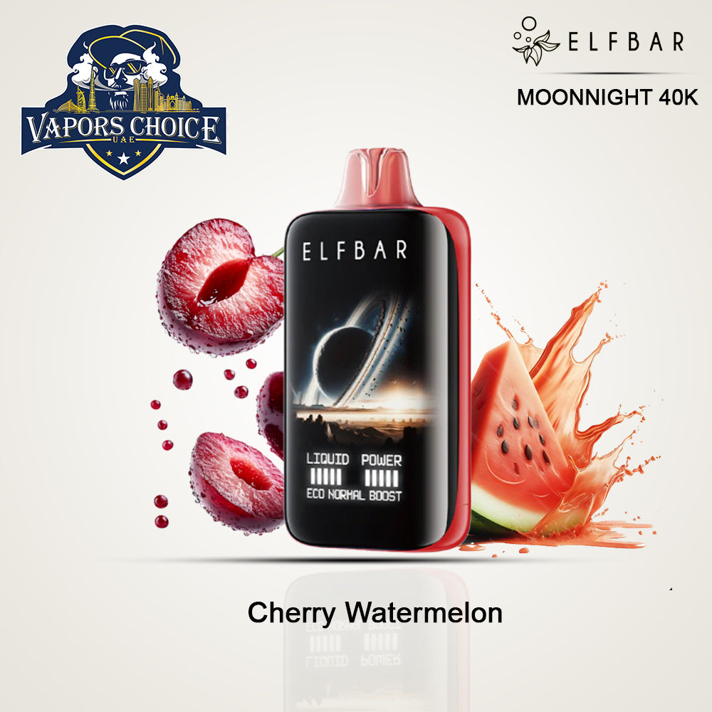 ELF BAR MOONNIGHT 40K PUFFS - DISPOSABLE VAPE Cherry Watermelon UAE Abu Dhabi