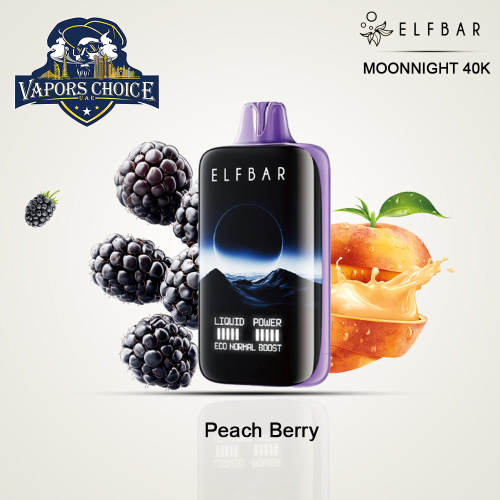ELF BAR MOONNIGHT 40K PUFFS - DISPOSABLE VAPE Peach Berry UAE Ras Al khimah