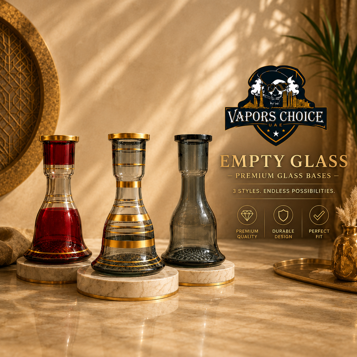 EMPTY GLASS – Premium Replacement Glass Base Dubai 