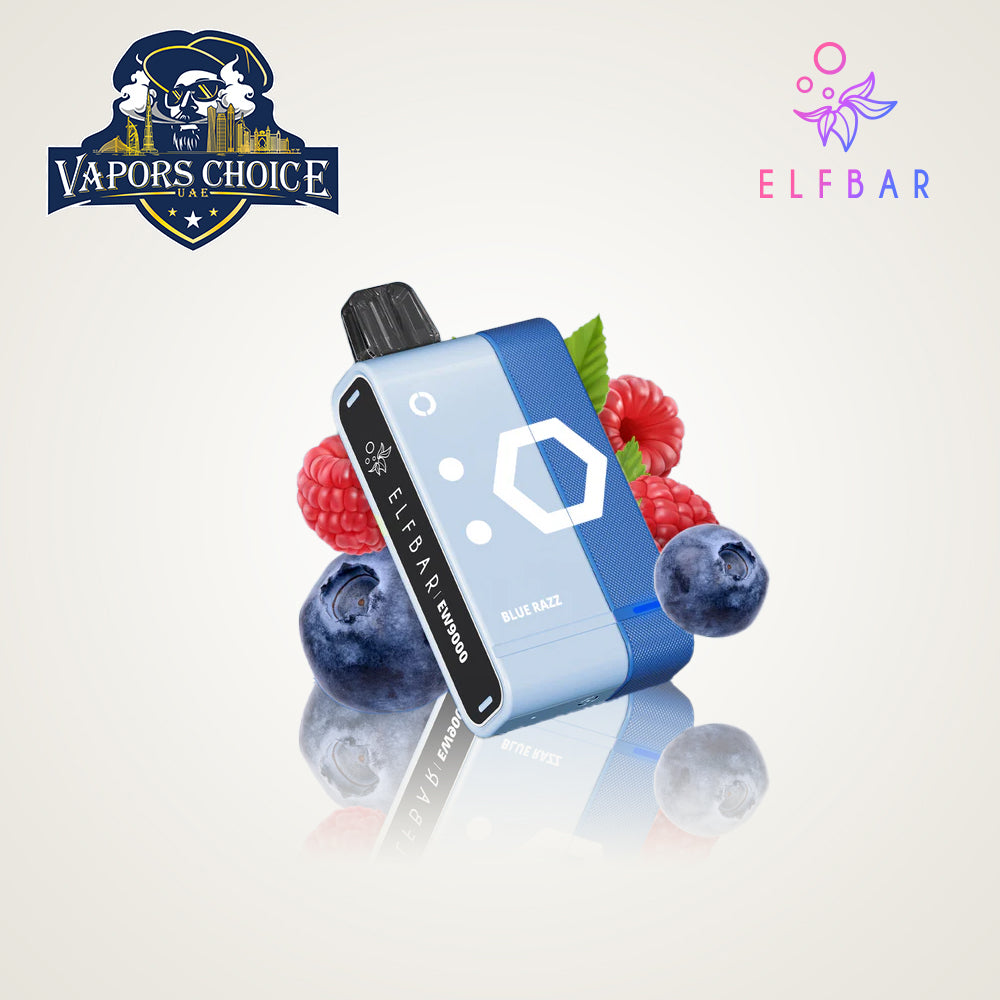 ELFBAR EW9000 (50mg) 9000 PUFFS Disposable Pods & Kit Blue Razz UAE Al Ain