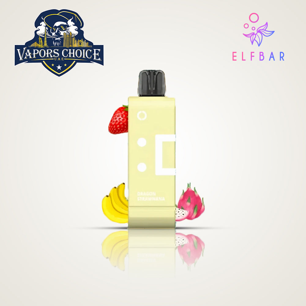 ELFBAR EW9000 (50mg) 9000 PUFFS Disposable Pods & Kit Dragon Strawnana UAE Sharjah