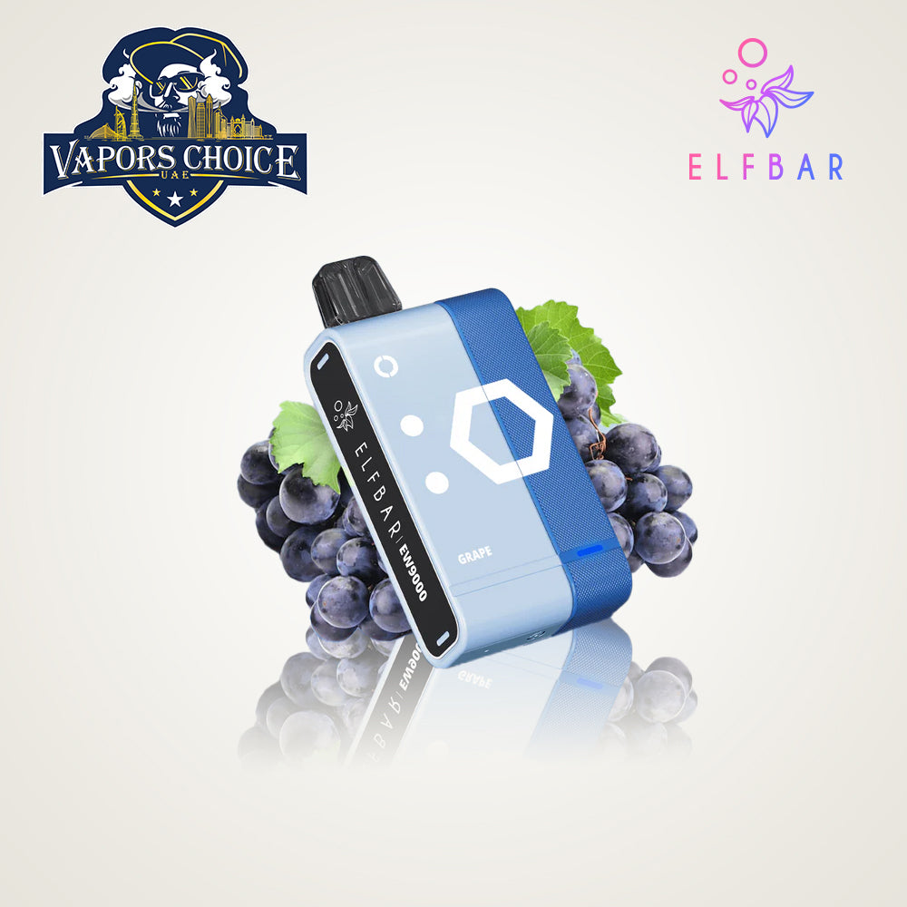 ELFBAR EW9000 (50mg) 9000 PUFFS Disposable Pods & Kit Grape UAE Ras Al Khaimah