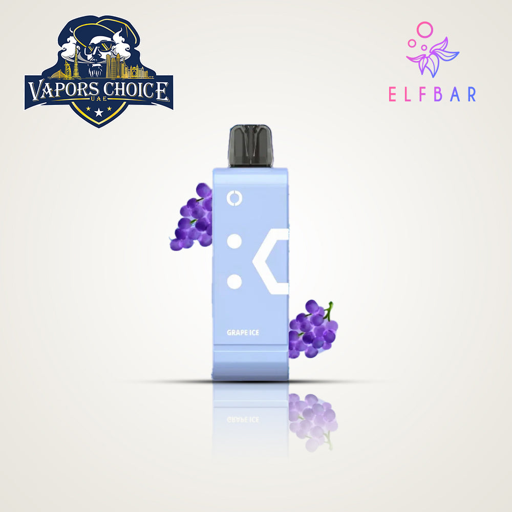 ELFBAR EW9000 (50mg) 9000 PUFFS Disposable Pods & Kit Grape Ice UAE Fujairah
