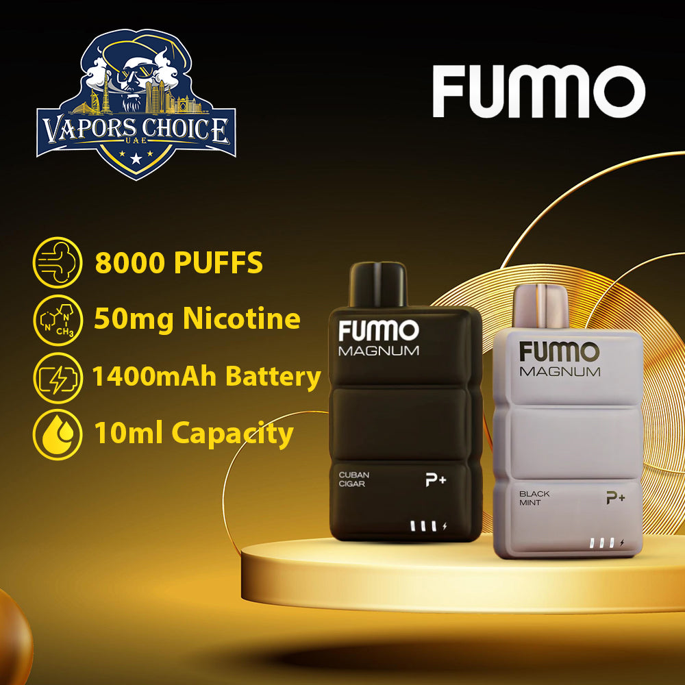 FUMMO MAGNUM (20mg) 8000 PUFFS ESMA DISPOSABLE VAPE (non-rechargeable) UAE Dubai