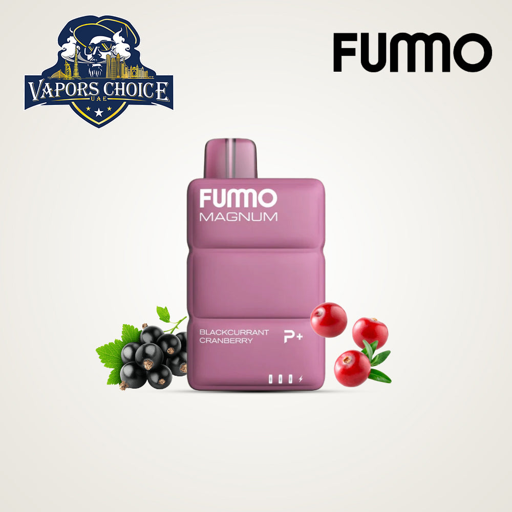 FUMMO MAGNUM (20mg) 8000 PUFFS ESMA DISPOSABLE VAPE (non-rechargeable) Blackcurrant Cranberry UAE Fujairah