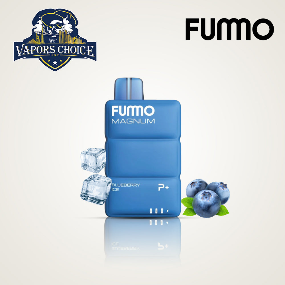 FUMMO MAGNUM (20mg) 8000 PUFFS ESMA DISPOSABLE VAPE (non-rechargeable) Blueberry Ice UAE Fujairah