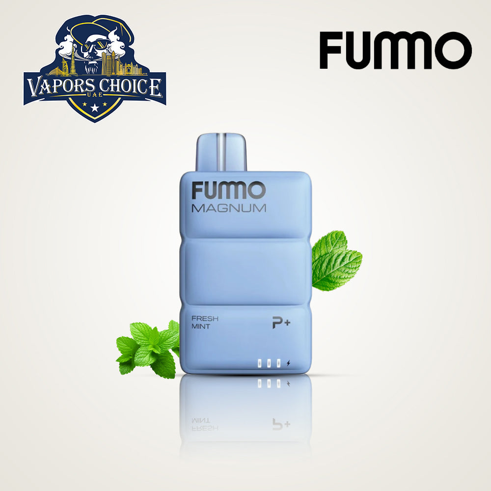 FUMMO MAGNUM (20mg) 8000 PUFFS ESMA DISPOSABLE VAPE (non-rechargeable) Fresh Mint UAE Ajman