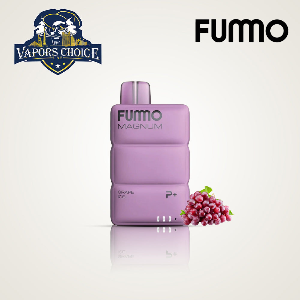 FUMMO MAGNUM (20mg) 8000 PUFFS ESMA DISPOSABLE VAPE (non-rechargeable) Grape Ice UAE Dubai