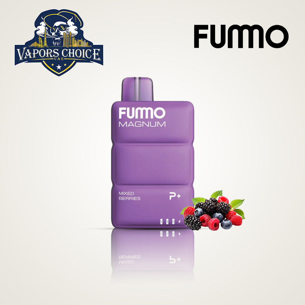 FUMMO MAGNUM (20mg) 8000 PUFFS ESMA DISPOSABLE VAPE (non-rechargeable) Mixed Berries UAE Ajman