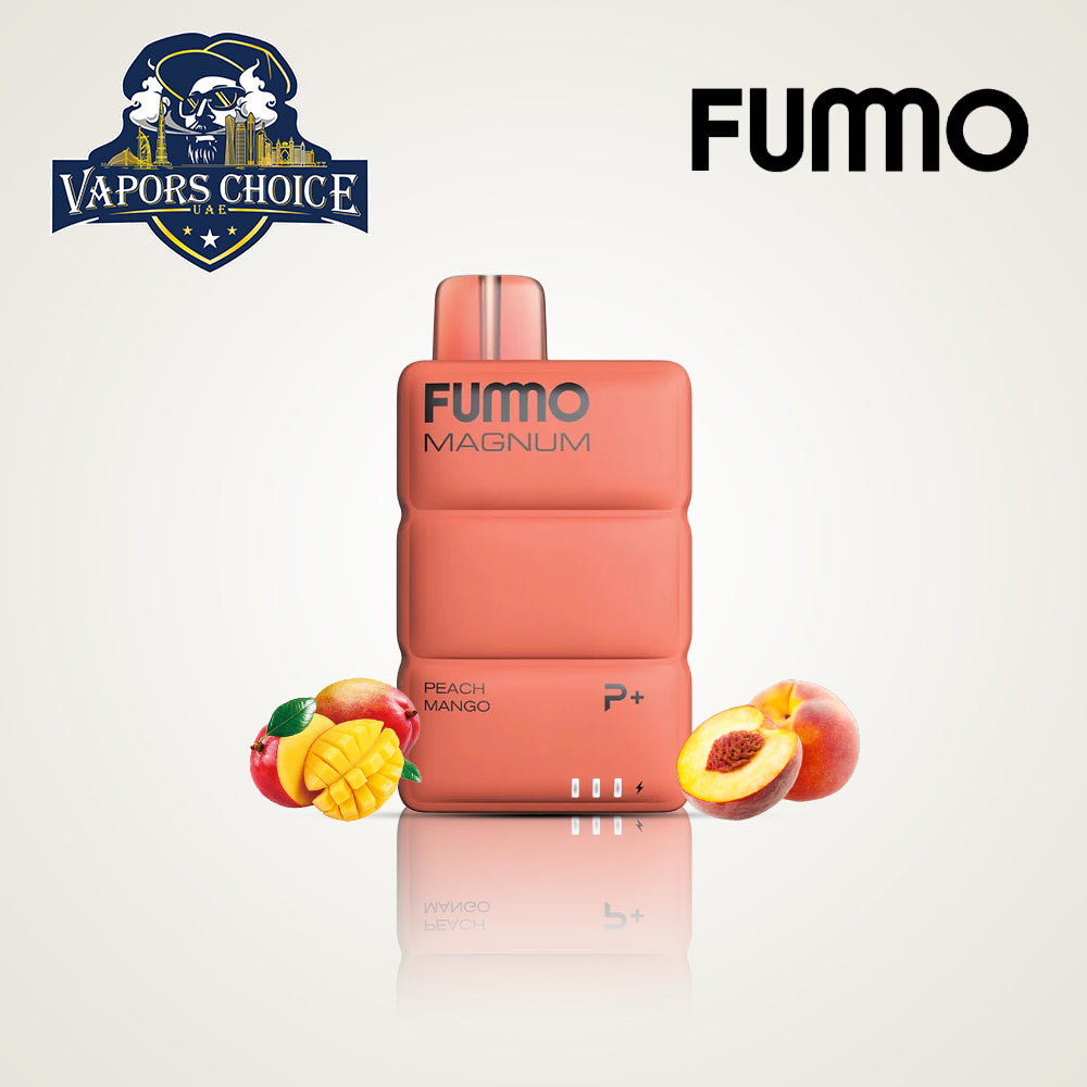 FUMMO MAGNUM (20mg) 8000 PUFFS ESMA DISPOSABLE VAPE (non-rechargeable) Peach Mango UAE Ras Al Khaimah