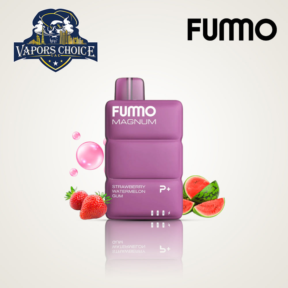 FUMMO MAGNUM (20mg) 8000 PUFFS ESMA DISPOSABLE VAPE (non-rechargeable) Strawberry Watermelon Gum UAE Al Ain