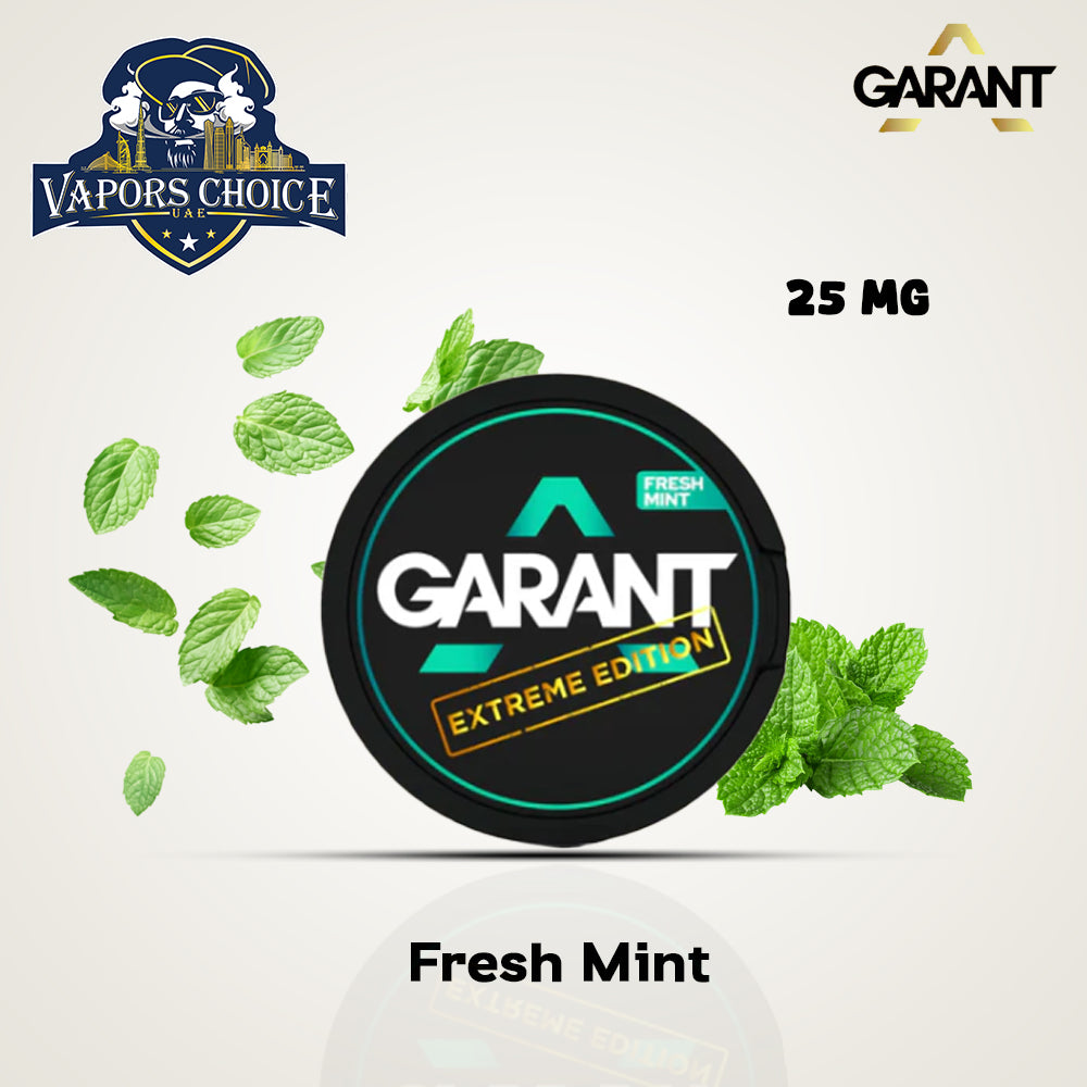GARANT Nicotine Pouches Fresh Mint 25mg UAE Abu Dhabi & Ras Al-Khaimah