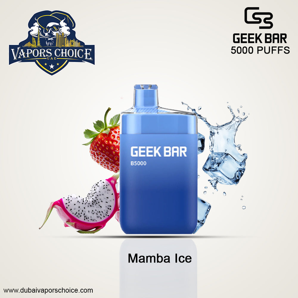 GEEK BAR B5000 (0, 20 & 50mg) RECHARGEABLE DISPOSABLE Mamba Ice UAE Dubai & AL AIn