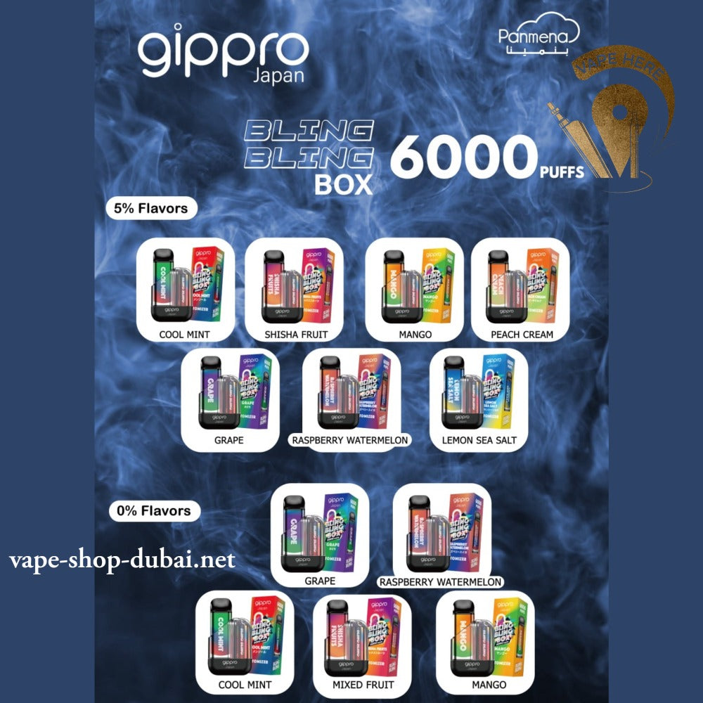 GIPPRO BLING BLING 6000 PUFFS DISPOSABLE VAPE - Vape Here Store