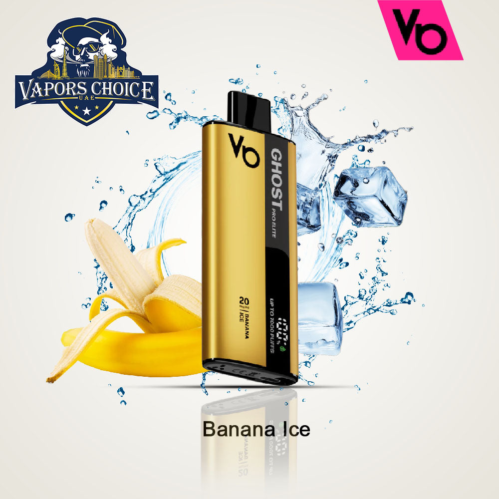 Ghost Pro Elite (20mg) 7000 PUFFS - DISPOSABLE VAPE Banana Ice UAE Abu Dhabi