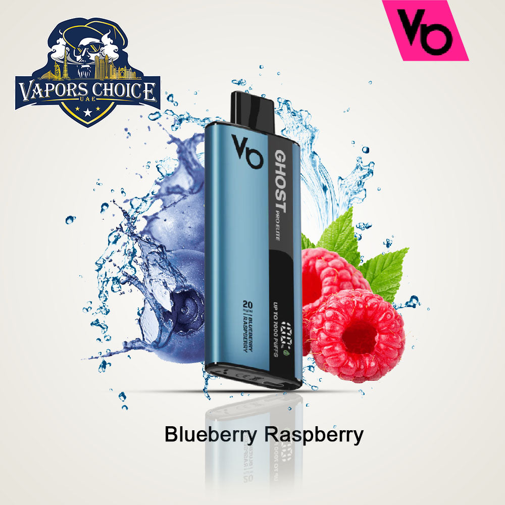 Ghost Pro Elite (20mg) 7000 PUFFS - DISPOSABLE VAPE Blueberry Raspberry UAE Dubai