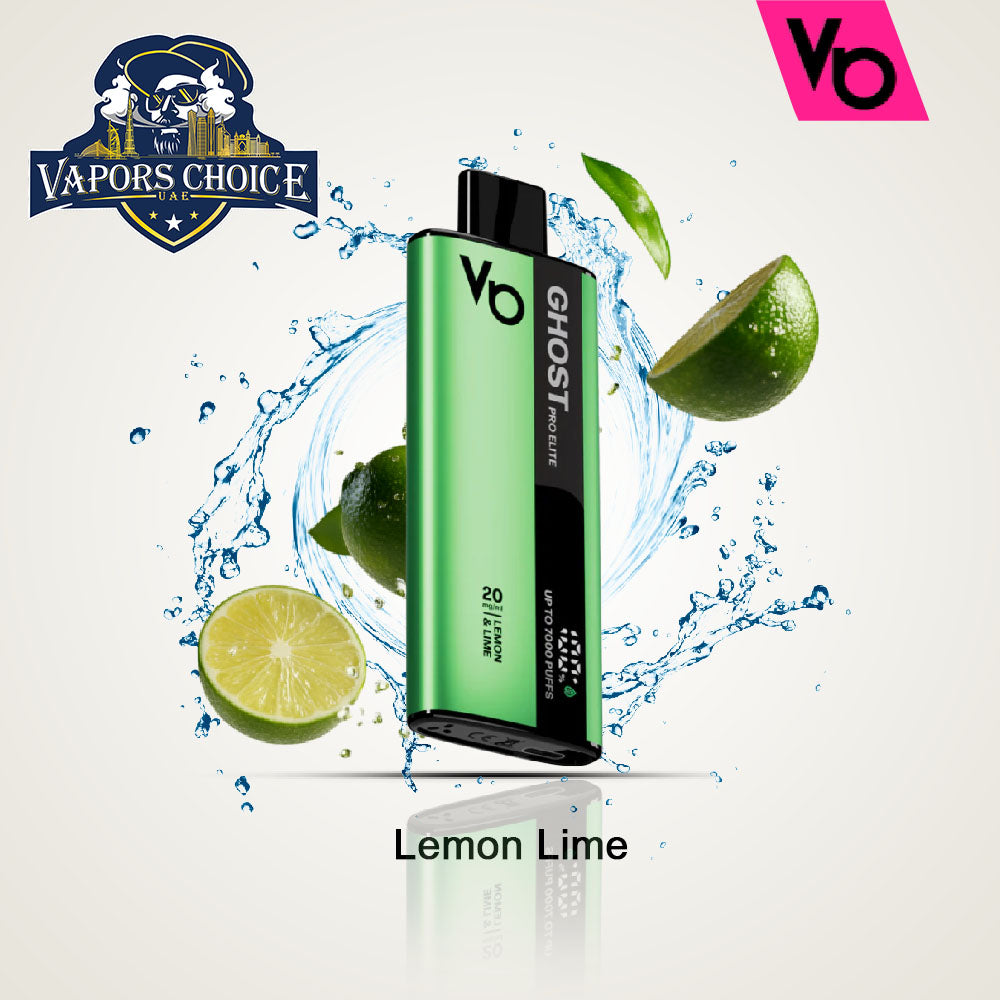 Ghost Pro Elite (20mg) 7000 PUFFS - DISPOSABLE VAPE Lemon Lime UAE Dubai & Abu Dhabi