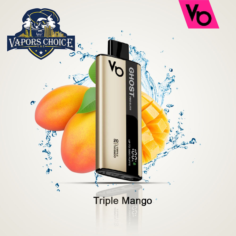 Ghost Pro Elite (20mg) 7000 PUFFS - DISPOSABLE VAPE Triple Mango UAE Dubai & Al Sharjah