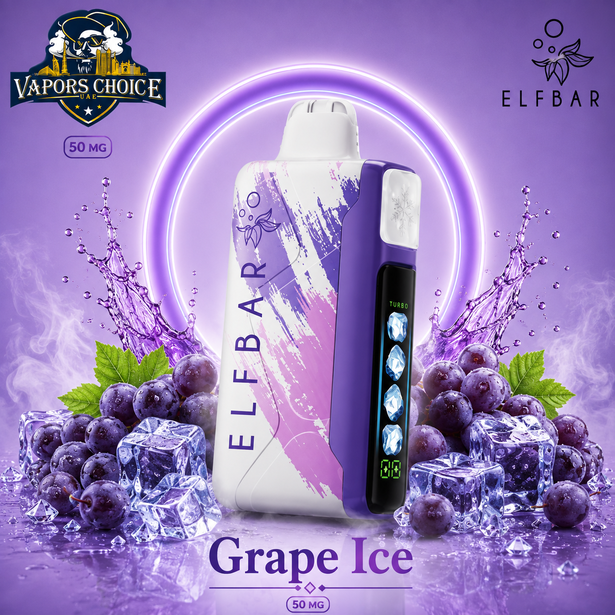 ELF BAR Ice King  30000 _ 30,000 Puffs – Disposable Vape & Grape Ice  & UAE & Dubai