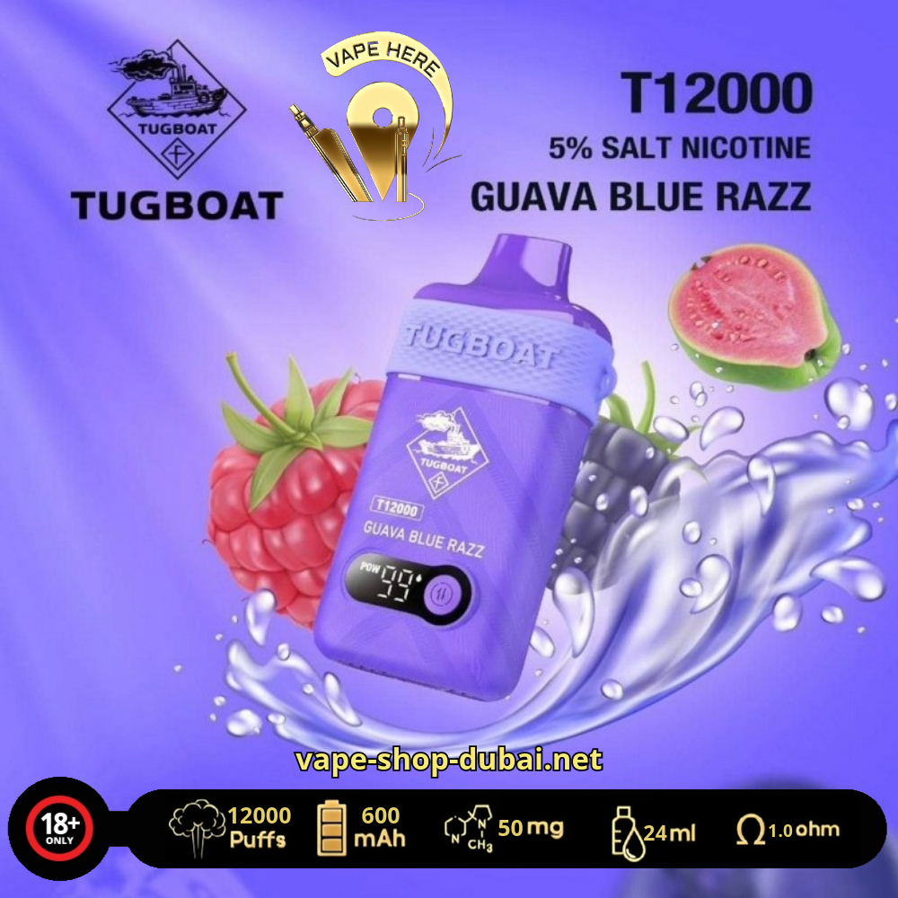 Tugboat T12000 Disposable Vape Guava Blue Razz UAE Ras Al Khaima