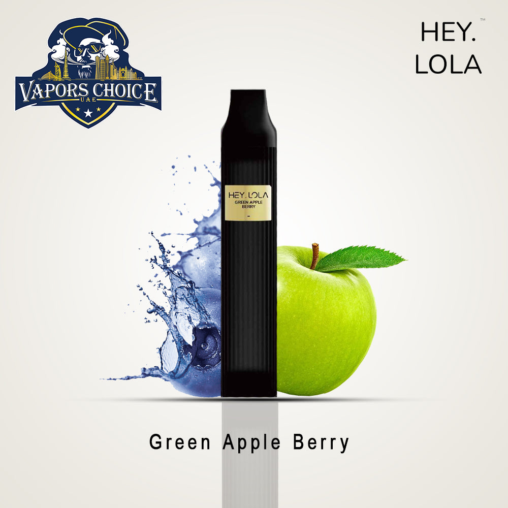 HEY LOLA (20mg) 4500 PUFFS - DISPOSABLE VAPE Green Apple Berry UAE Ajman