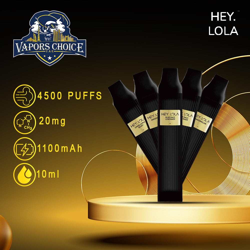 HEY LOLA (20mg) 4500 PUFFS - DISPOSABLE VAPE 2st UAE Dubai