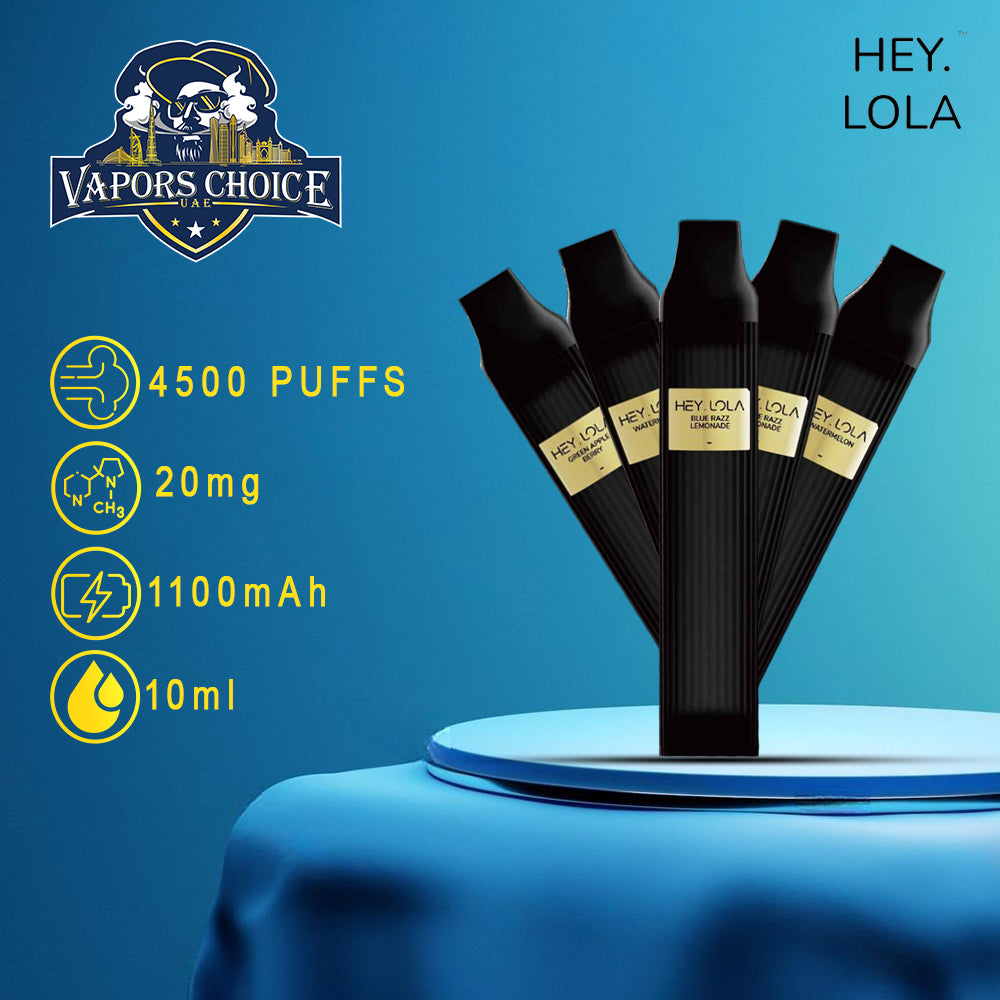 HEY LOLA (20mg) 4500 PUFFS - DISPOSABLE VAPE 1st UAE Abu Dhabi