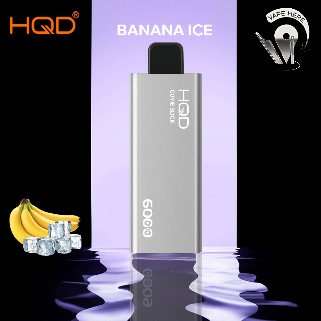 HQD CUVIE SLICK 6000 PUFFS DISPOSABLE VAPE Banana Ice UAE Abu Dhabi