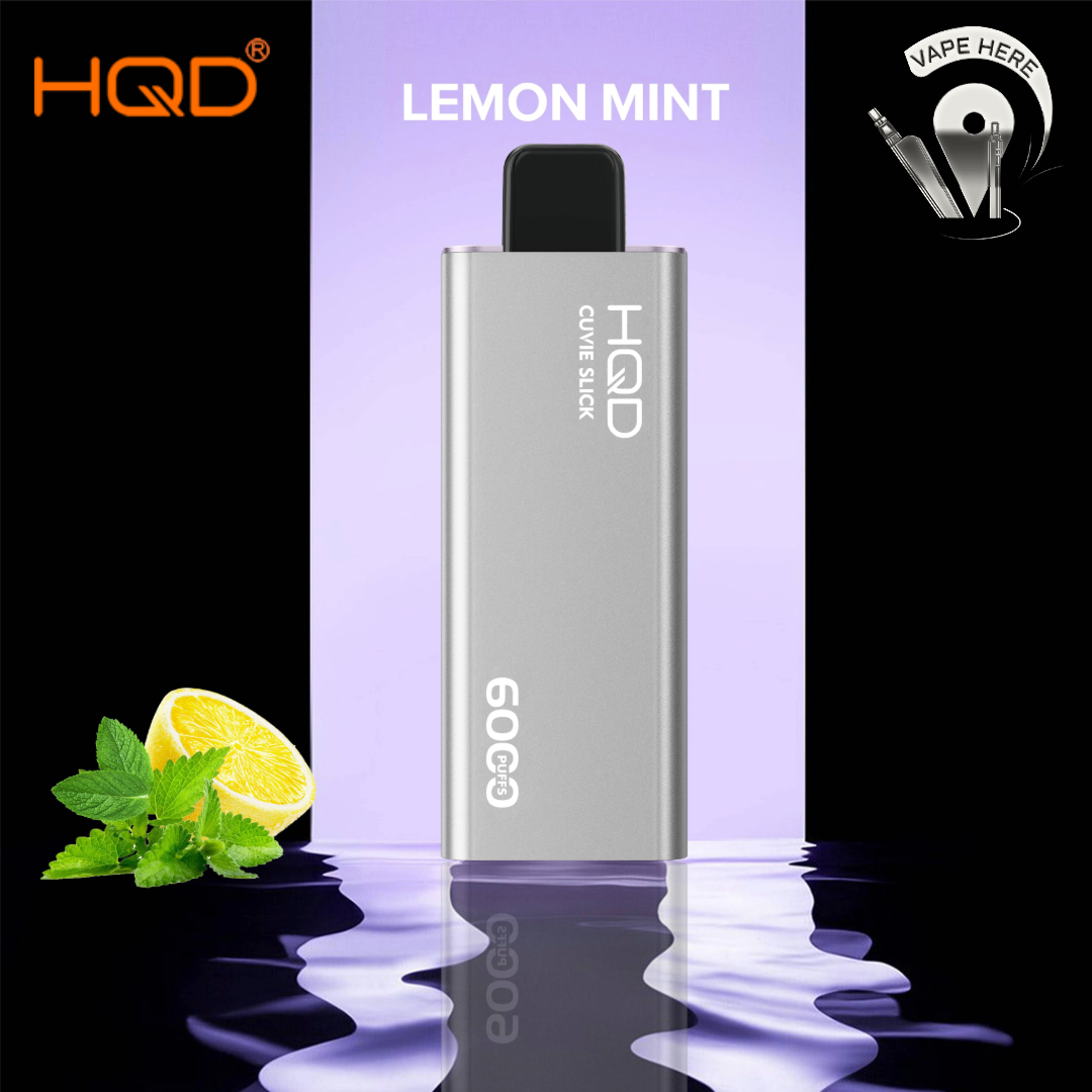 HQD CUVIE SLICK 6000 PUFFS DISPOSABLE VAPE Lemon Mint UAE Ras Al Khaimah