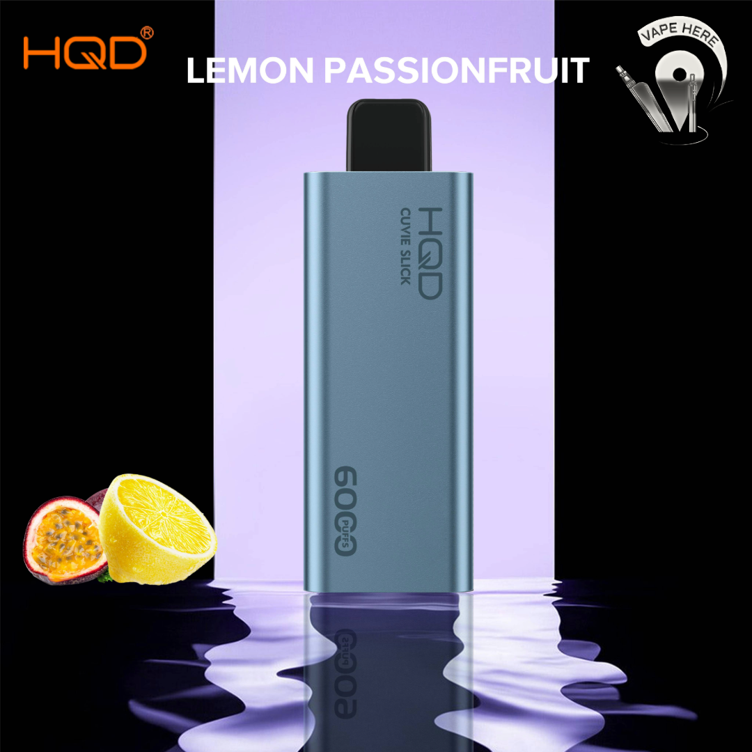 HQD CUVIE SLICK 6000 PUFFS DISPOSABLE VAPE Lmeon Passionfruit UAE Dubai