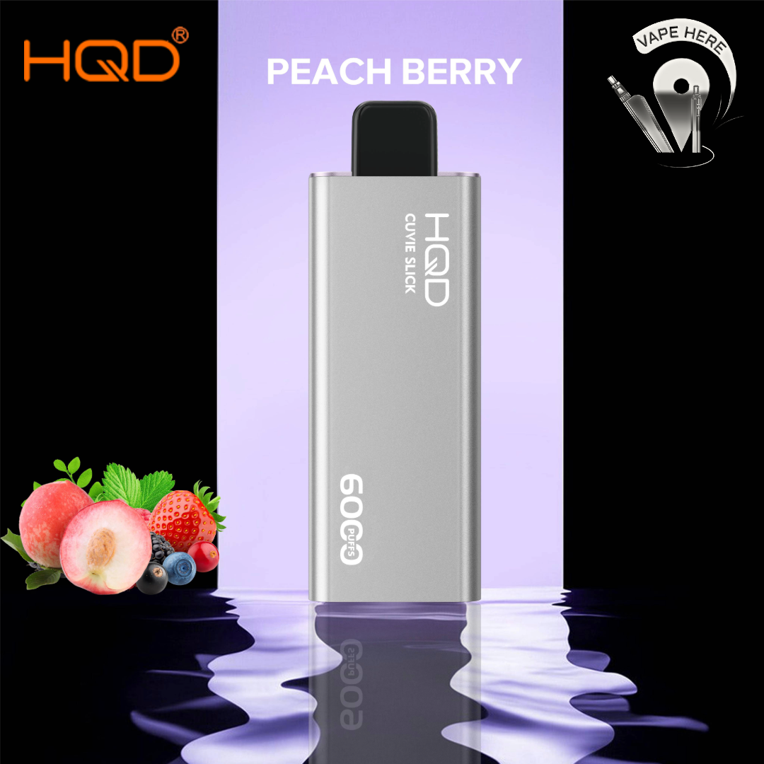 HQD CUVIE SLICK 6000 PUFFS DISPOSABLE VAPE Peach Berry UAE Abu Dhabi