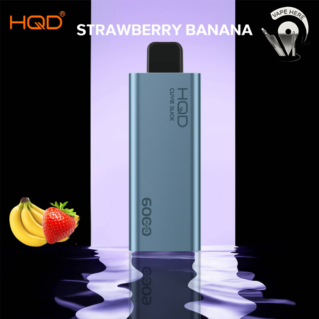 HQD CUVIE SLICK 6000 PUFFS DISPOSABLE VAPE Strawberry Banana UAE Dubai