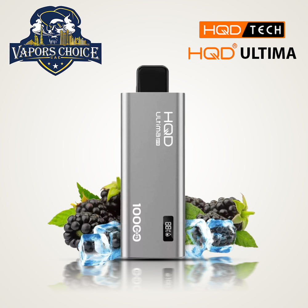 HQD ULTIMA PRO (50mg) 10000 PUFFS - DISPOSABLE VAPE Black Ice UAE Al Ain