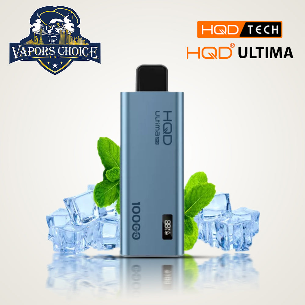 HQD ULTIMA PRO (50mg) 10000 PUFFS - DISPOSABLE VAPE Ice Mint UAE Abu Dhabi