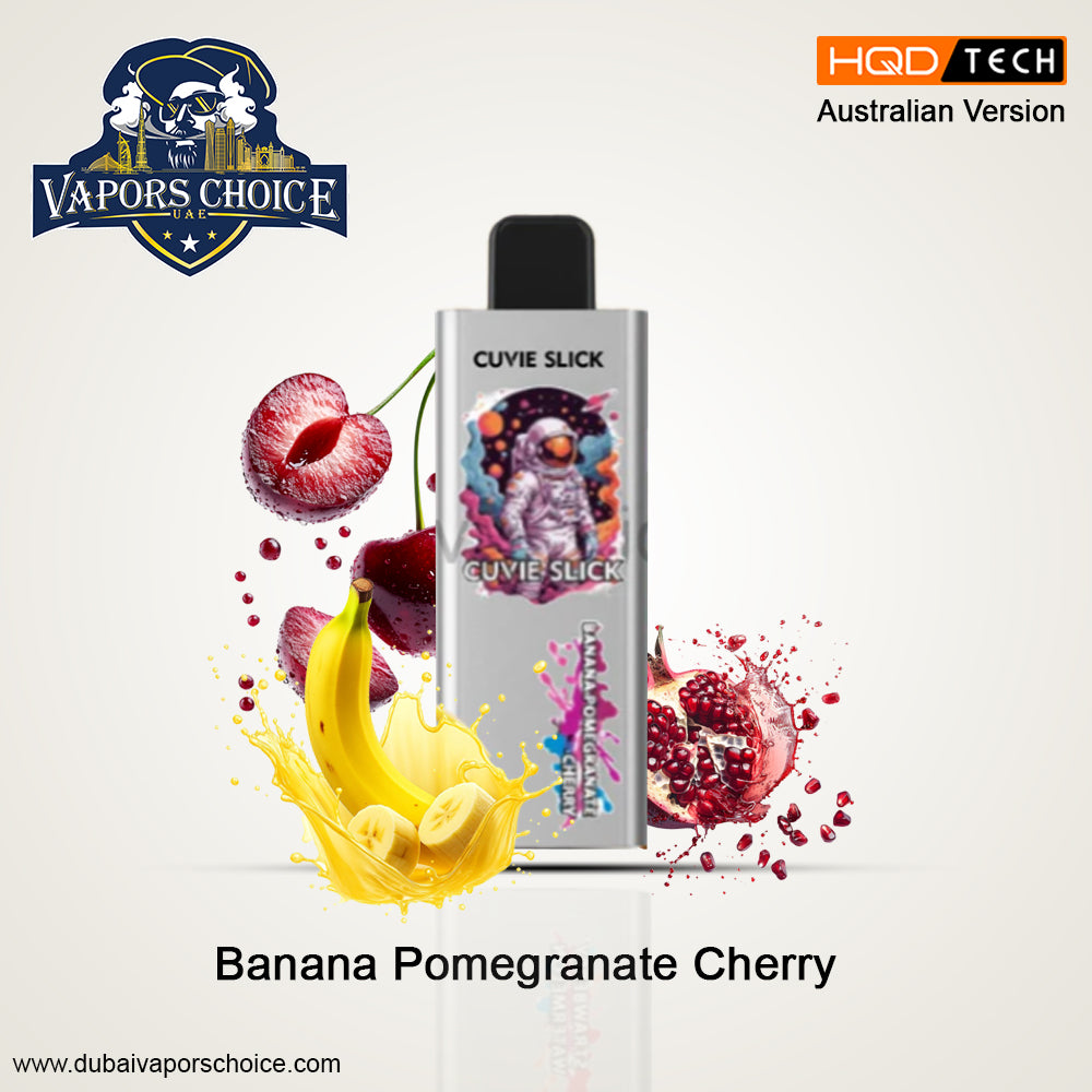 HQD 6000 Puffs Australian Version  Non-Rechargeable Disposable Vape Banana Pomegranate Cherry UAE Abu Dhabi