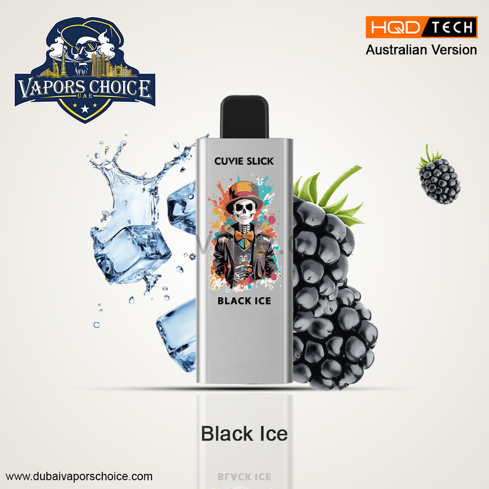 HQD 6000 Puffs Australian Version  Non-Rechargeable Disposable Vape Black Ice UAE Abu Dhabi