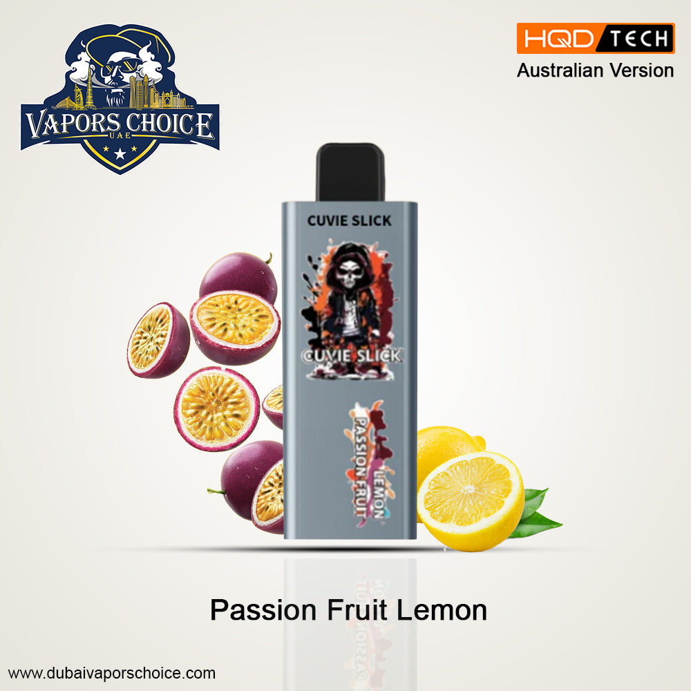 HQD 6000 Puffs Australian Version  Non-Rechargeable Disposable Vape Passion Fruit Lemon UAE Abu Dhabi