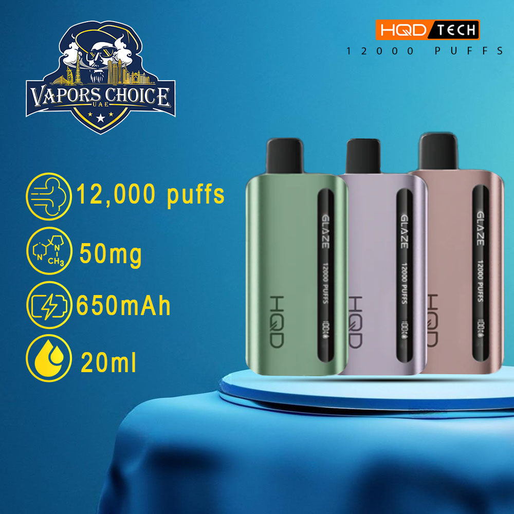 HQD CUVIE GLAZE 12000 PUFFS-DISPOSABLE VAPE 1st UAE Abu Dhabi