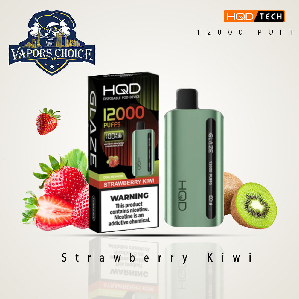 HQD CUVIE GLAZE 12000 PUFFS DISPOSABLE VAPE Strawberry Kiwi UAE Dubai & Abu Dhabi