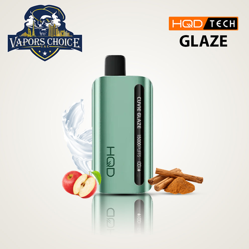 HQD CUVIE GLAZE (50mg) 15000 PUFFS - DISPOSABLE VAPE Apple Cinna Milk UAE Umm Al Qwuain