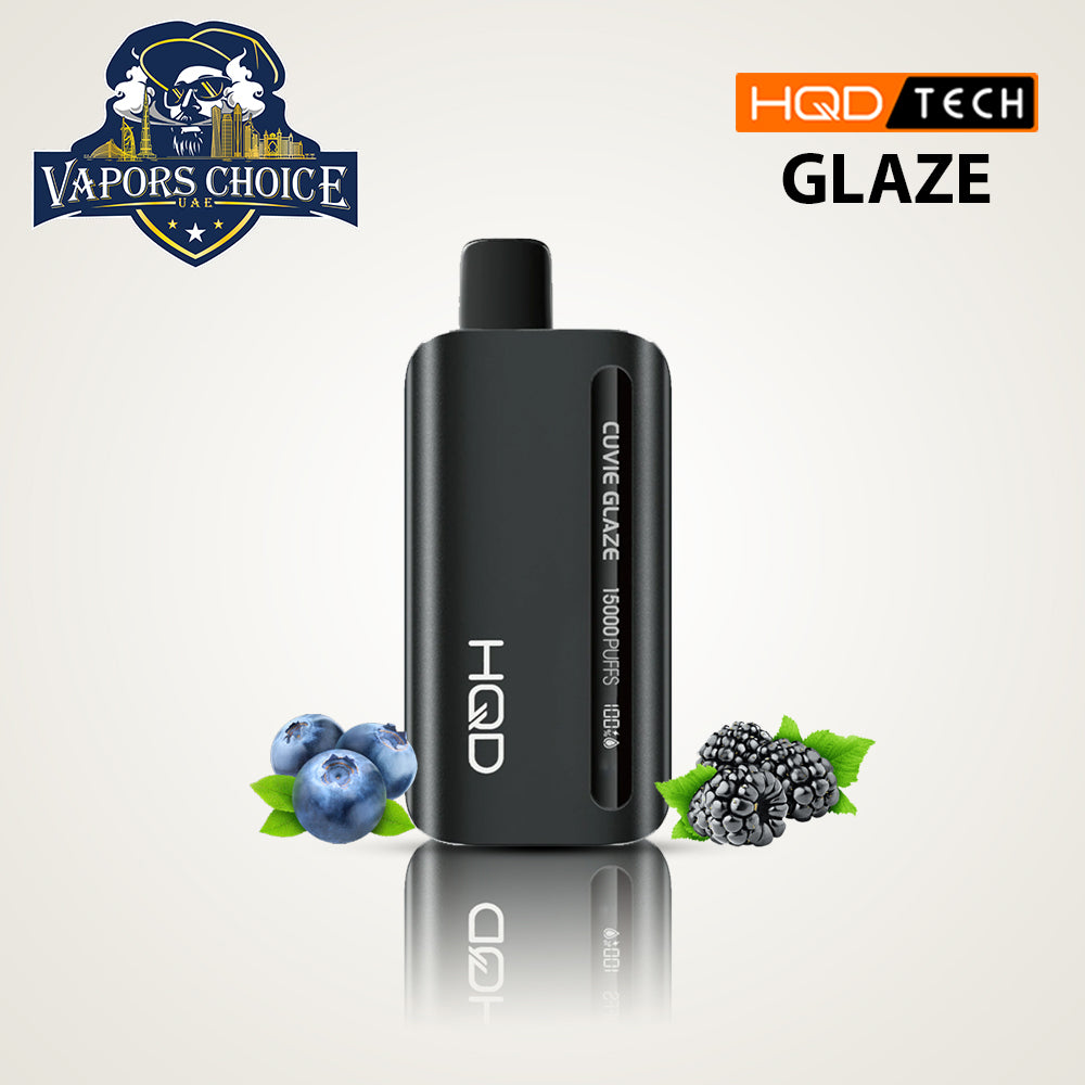 HQD CUVIE GLAZE (50mg) 15000 PUFFS - DISPOSABLE VAPE Black Diamond UAE Ajman